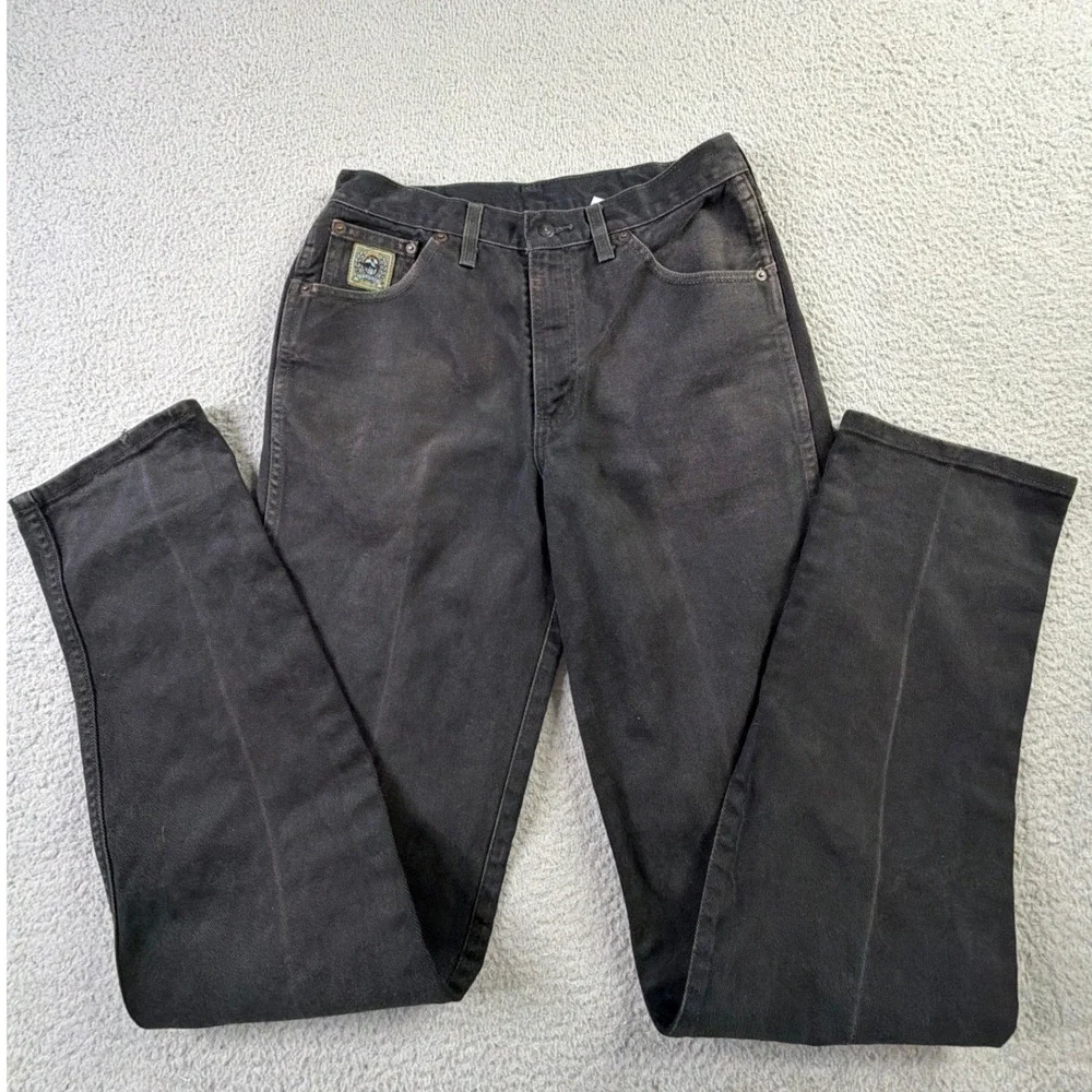 VTG Cinch Green Label Jeans Mens 31x38 Black Denim Straight Leg Western M905036